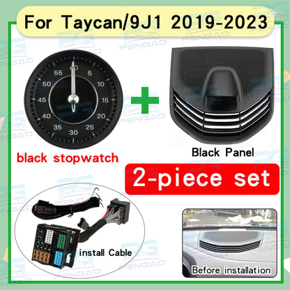 Car stopwatch clock cover For Porsche taycan 9J1stopwatch compass clock 718 instrument panel stopwatch cover electronic