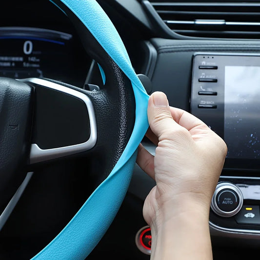 Summer Silicone Car Steering Wheel Cover, Non-Slip Universal Fit for Most Vehicles, Anti-Sweat Driving Accessory