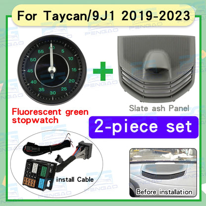 Car stopwatch clock cover For Porsche taycan 9J1stopwatch compass clock 718 instrument panel stopwatch cover electronic