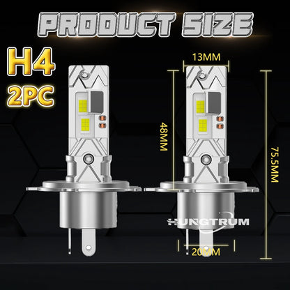 Kit Lâmpada LED H1/H4/H7 1000W 6000K 12V - Super Brilhante