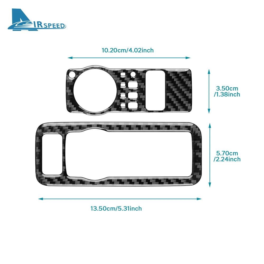 Real Soft Carbon Fiber Sticker For Ford Mustang GT Dark Horse EcoBoost 2024 2025 2026 LHD RHD Car Headlight Switch Interior Trim
