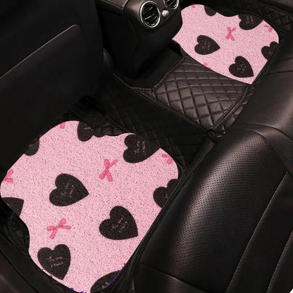 Universal Car Floor Mats Cute Women Driver Side Auto Foot Pad Non Slip Durable Carpet