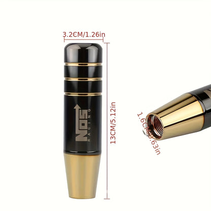 1pc 5.12-inch Aluminum Alloy JDM-style Shift Knob - Suitable for Both Manual and Automatic Transmission Cars. Featuring an Ergon