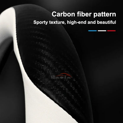 Leather car steering wheel cover suitable for Kia Sportage GT-Line RHD, K5 GT-Line RHD, EV6 RHD, EV9 RHD, Carnival RHD K4 RHD
