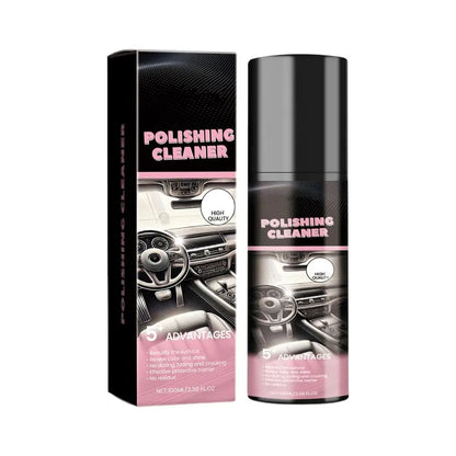 100ml Car Interior Polishing Cleaner Spray, Dashboard & Leather Restorer, UV Protection  Conditioner for Plastic, Vinyl & Rubber