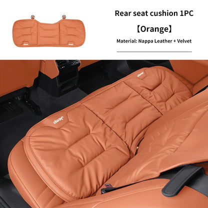 Car Velvet Cushion Vinter Leather Backrest Seat Cover Accessories For Jeep Grand Cherokee Compass Patriot Renegade Wrangler Libe