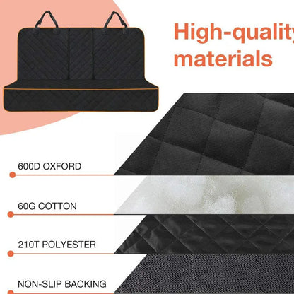 Waterproof Dog Car Seat Cover Universal Pet Protector Mat Non-Slip Back Seat Safety Carrier Durable Travel Accessory
