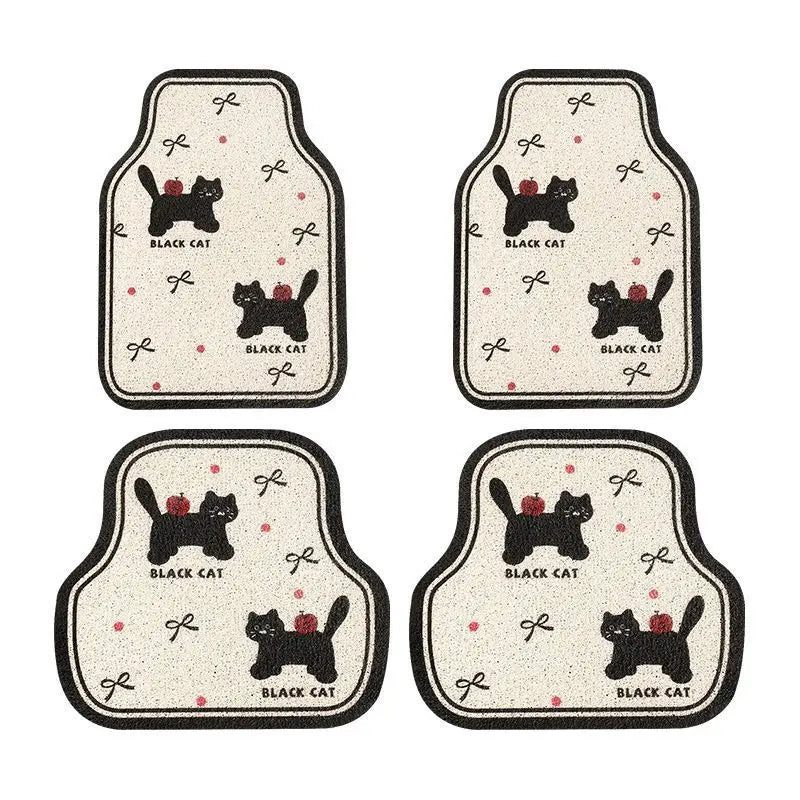 Universal Car Floor Mats Cute Women Driver Side Auto Foot Pad Non Slip Durable Carpet