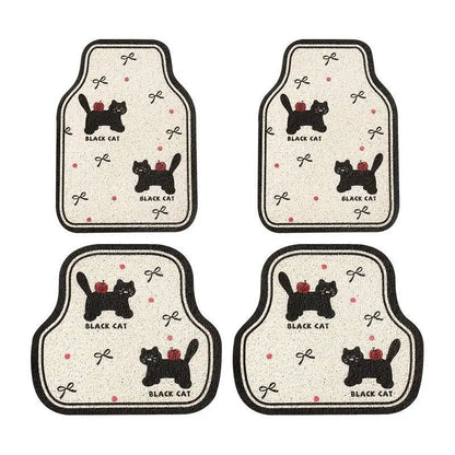 Universal Car Floor Mats Cute Women Driver Side Auto Foot Pad Non Slip Durable Carpet