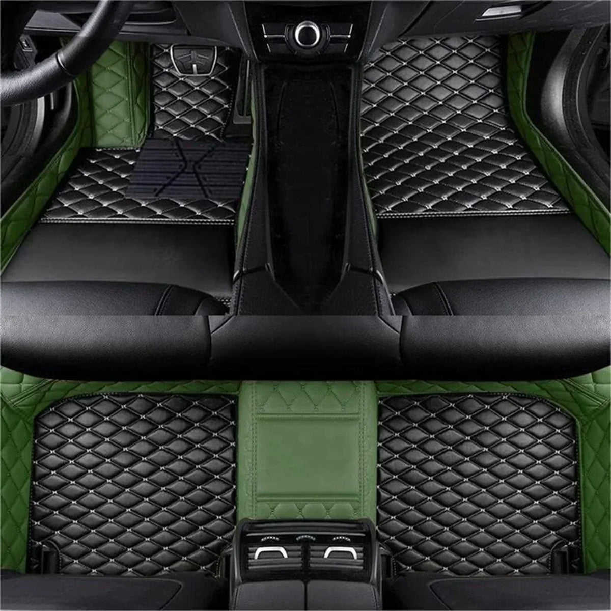 Leather Car Floor Mats For Volkswagen Tiguan 2024 2025 2026 All Weather Waterproof Car Floor Mats