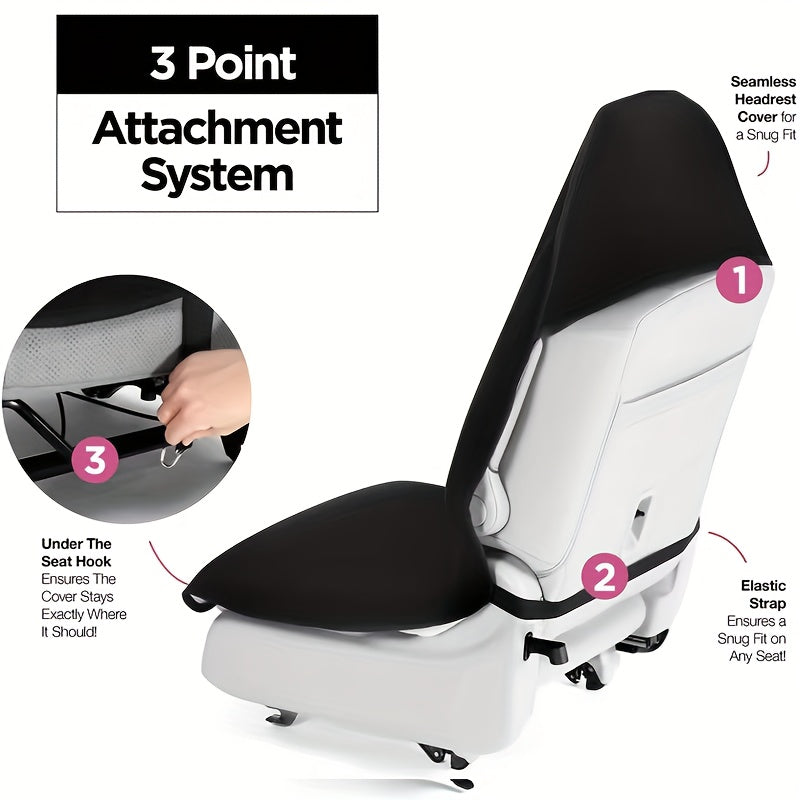 Waterproof Sweatproof Car Seat Cover Universal Fit for Cars, SUVs, Trucks Polyester Fabric Protector for Gym, Running, Swimming
